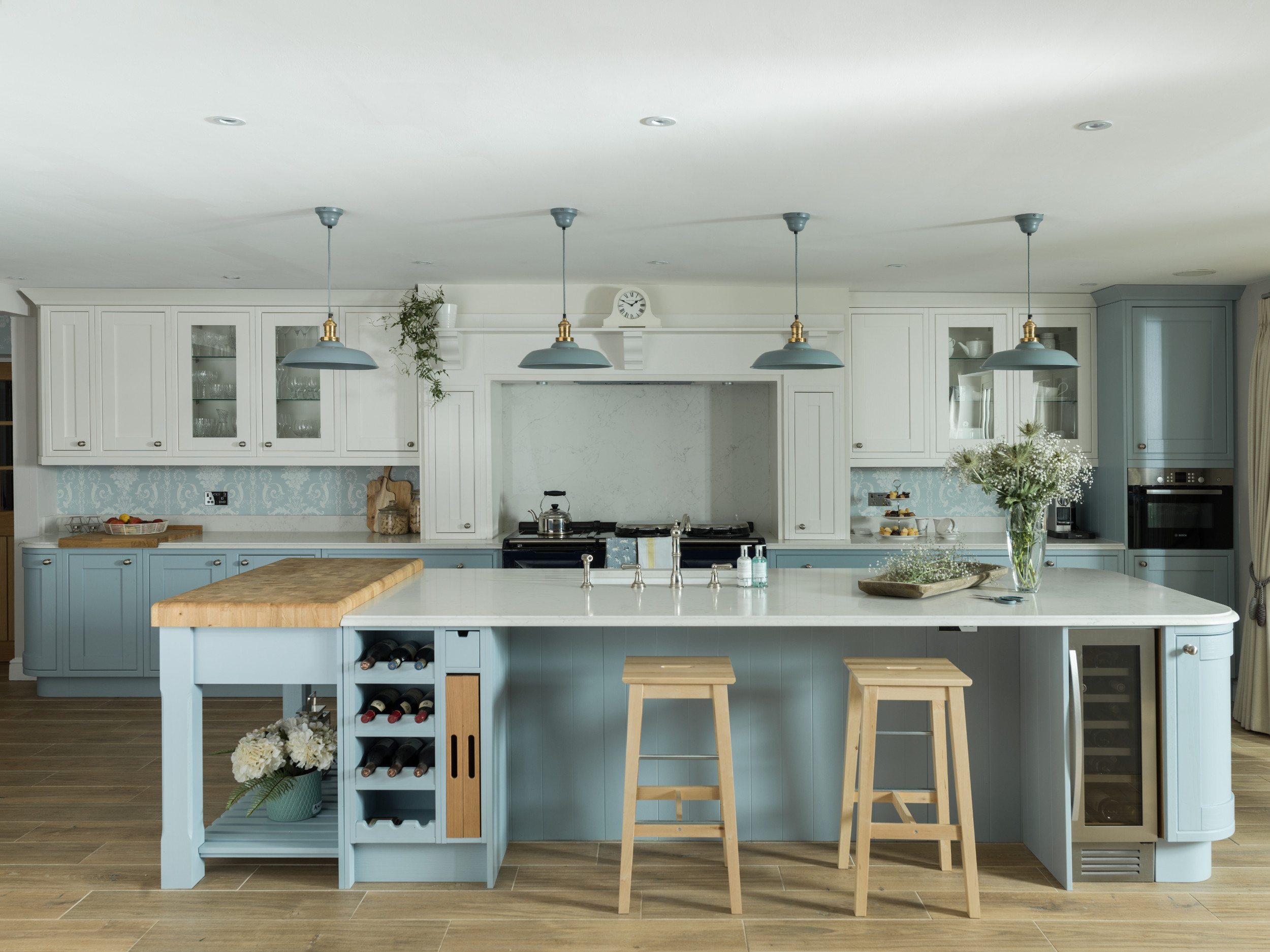 Helmsley in French Grey and Chalk White - Laura Ashley Kitchens